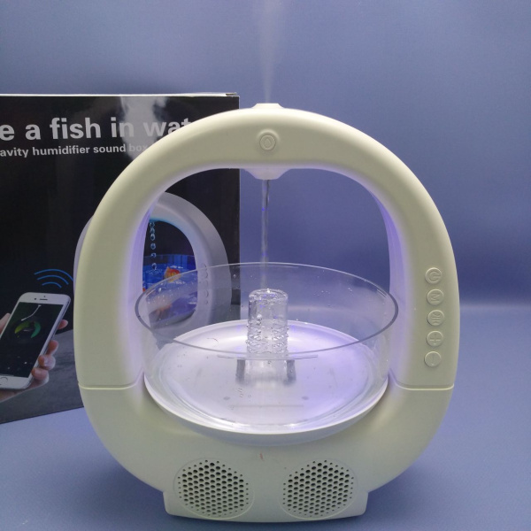 Антигравитационный увлажнитель воздуха Аквариум с Bluetooth колонкой "Like a fish in water" / Увлажнитель - антистресс - колонка 